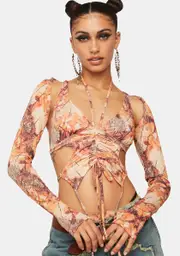 [Jaded London] Willow Cut-Out Butterfly Top