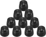 uxcell 10Pcs Guitar Amplifier Push on Fit Knobs for 6mm/0.24" Dia Potentiometer, Control Knob Black for Volume Tone Control, Guitar Bass Parts, Chrome