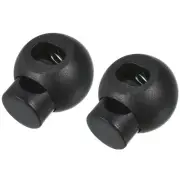 Spring Cord Lock 0.2" 13pcs Single Hole Spring Stopper Slider Toggles End Black