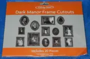 DARK MANOR 20 pieces Wall Frame Cutouts Halloween Party Ghosts Haunted House