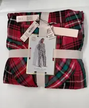 New XXL Victoria’s Secret Long Flannel Long PJ Pajama Set Plaid Red