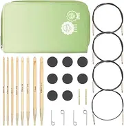 KnitPro Tunisian Bamboo Crochet Hook Set Interchangeable (3.50-8.00mm) - Versatile for All Your Crochet Creations
