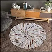 Round Area Rugs Washable Geometric Carpet Pad, Super Soft Comfortablet Non Slip Rug for Living Dining Room Bedroom Hallway Home Office Carpet,10,200cm(6.5ft)
