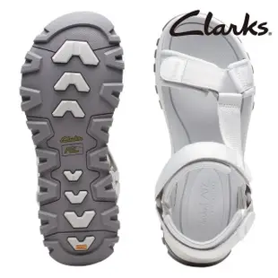 【Clarks】女鞋 ATL Trek Sport魔鬼氈設計輕戶外涼鞋 白色(CLF70576S)
