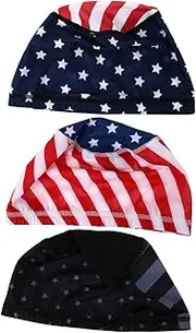 [HONMEET] 3pcs Breathable Cycling Caps Sports Headwear with American Star Design Versatile for Running Cycling and Outdoor Activities Unisex Caps Random Colors Random Color