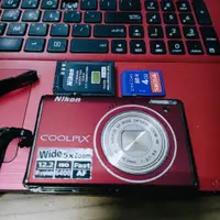 在飛比找蝦皮購物優惠-NIKON CoolPix S640 數位相機 紅色
