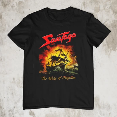 rARE Savatage The Wake of Magellan Album ​Men Black All Sizes T-shirt