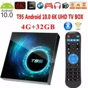 2022 NEW T95 Android 10.0 TV Box 4GB+32GB Quad Core HD Media Player WIFI HDMI