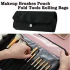 Makeup Brushes Pouch Cosmetic Brush Bag Cosmetic Case Fold Tools Rolling Bags