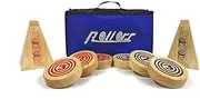 Rollors Backyard Game - The #1 Lawn Game for Summertime Fun, Tailgating, Camping, Parties, Bbqs, Picnics & Beach Days All Wood Outdoor Yard Game Combining Horseshoes, Bocce Ball & Bowling