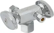 Eastman 1/2 in. FIP x 3/8 in Compression x 1/4 in Dual Outlet Stop Valve 04423LF