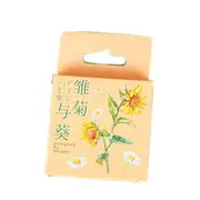 46Pcs/box Cartoon Sunflower Stickers DIY Scrapbooking Decorative Stationery