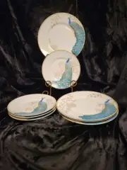 222 Fifth Peacock 4 Salad 4 Dinner Plate