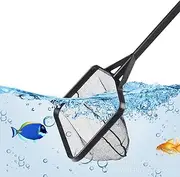 Yamibobo Portable Long Handle Aquarium Fish Tank Fishing Net Square Aquarium Fishing Net Landing Net Fish Floating Objects Cleaning Tools