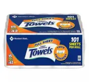 Member'S Mark Premium Full Sheet 2-Ply Paper Towels, Huge Rolls (101 Sheets/Roll
