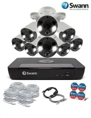 Swann NVR8-8580 2TB HD 8x NHD-887MSFB 4K Spotlight Camera SONVK-886808FB