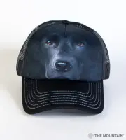 The Mountain Mens Black Lab Face Foam Trucker Hat Adjustable Cap