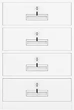 Metal Filing Cabinet with Lock 4 Drawers Under Desk File Cabinet for Legal/Letter Size Office Storage Cabinet 15.3"D x 25.5"H Office Accessories