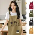Anti-fouling Oil-proof Kitch Apron Sleeveless Cooking Smock for Home Kitchen
