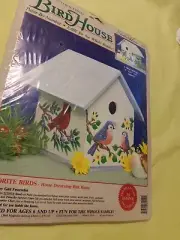 NEW - 1995 Gail Fessenden Wood Bird House Paint-By-Number Pre-Stenciled Kit