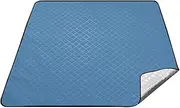 Steel Blue Solid Color Pure Plain Waterproof Outdoor Picnic mat XXL Picnic Garden Mat for Adults Picnic Items esterilla para la Playa