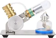V Type Stirling Engine Model, External Combustion Engine Steam Engine Generator for Physics Experiment Educational Tool Gift