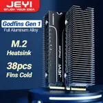 JEYI M.2 SSD 散熱器,重型鋁製對流散熱器,NVME NGFF 冷卻器帶翅片的無源散熱器 - GODFINS