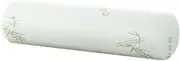Giselle Bedding Bamboo Memory Foam Pillow Cervical Neck Roll Pillows for Sleeping Hotel Cushion Support Back, Washable Pillowcase, Head Neck Spine Lumbar Traction White