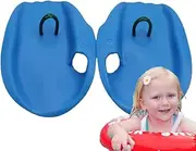 Swim Hand Paddles - 2X Kids Swimming Hand Fins - Lap Swim Gear, Upper Body Resistant Gloves, Portable, Unisex, Blue for Kids Teens
