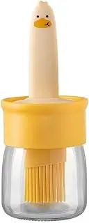 Food-Grade Silicone Oil Brush With Bottle, Heat-Resistant Baking Pastry Grill Basting Tool, Detachable Durable Brush Head, Anti-Slip Handle, 2-in-1 Dustproof Design
