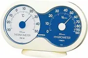 Empex Weather Meter, Thermometer/Hygrometer, Off-White, Approx. H 3.7 x W 5.9 x D 1.4 inches (9.4 x 15