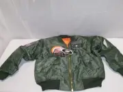 P1048 ROTHCO MA-1 Flight Jacket With Patches Green Unisex Size XS