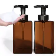 2 Pack 15oz Refillable Foaming Soap Dispenser Bottle for Bathroom Kitchen Sink