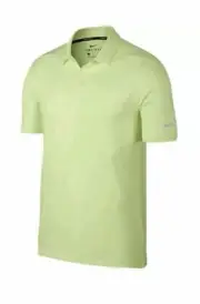 Nike Golf Polo Shirt Control Stripe OLC Yellow 942876-701 Men's Size XL