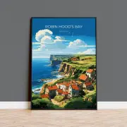Robin Hoods Bay Print Travel Wall Art Travel Poster Of Robin Hoods Bay Robin