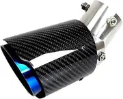 Exhaust Tail Pipe 1 Pcs Car Universal Angle Exhaust Tip Straight Edge Burnt Muffler Pipe Covers Trims Accessories, For Toyota