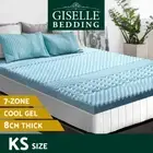 Giselle Memory Foam Mattress Topper 7-Zone Cool Gel Bamboo 8cm King Single