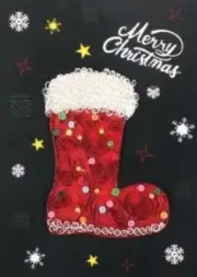 Wizardi Christmas Sock DIY Making Kit. Paper Quilling Christmas Set F07M3-6-L...