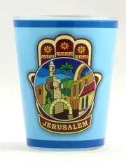 JERUSALEM ISRAEL HAMSA SHOT GLASS SHOTGLASS