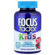 Focus Factor, Kids, Extra Strength, Berry Blast, 120 Chewable Tablets