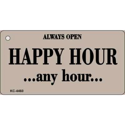 Happy Hour Novelty Aluminum Key Chain KC-4460