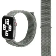 For Apple Watch Series 3,38-mm Case,Nylon Watch Band,Fastener,Silver Grey