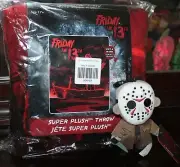 Friday the 13th Blanket and Jason Vorhees Plush Figure - New and Sealed!