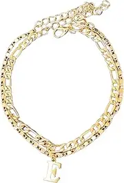 [Generic] Ankle Bracelets for Women Anklets for Layered Letter E Anklet for Women Dainty Beach Chain Anklet Summer Jewelry Bracelets