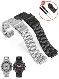 在飛比找Yahoo奇摩拍賣-7-11運費0元優惠優惠-代用錶帶 適配TIMEX天美時潮汐精鋼錶帶男女T2N720 