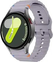Sport Strap For Samsung Galaxy Watch 7 Band 40mm 44mm,No Gap Soft Silicone Bands For Galaxy Watch FE 40 mm/Galaxy Watch 6 5 4 Band 40mm 44mm/Galaxy Watch 6 classic 43mm 47mm For Women Men
