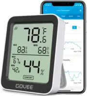 Bluetooth Hygrometer Thermometer Humidity Temperature Gauge w/ Remote Monitor