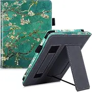 e-Book Protective-Shell, Stand Case for Kindle 10th Gen/Kindle 8th Gen E-Readers -PU Leather Protective Cover with Hand Strap/Auto Sleep Wake