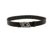 Fendi The Faster Men's Asphalt and Brown Belt Size 85