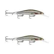 2x Rapala 9cm RipStop Deep Jerkbait Hard Body Fishing Lures - Live Roach